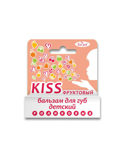 Бальзам для губ детский роликовый ENJEE Kiss фруктовый 6 мл 